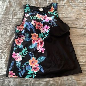 Tankini top with built in bra